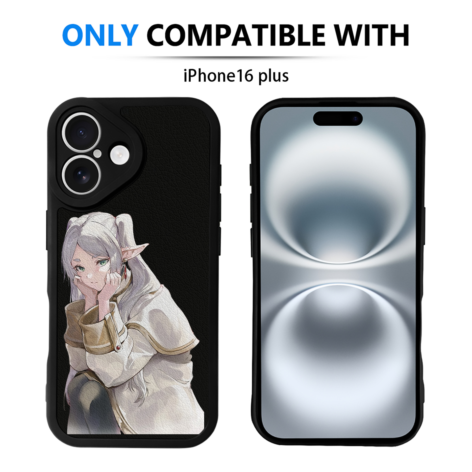 （画像用） 葬送のフリーレン Frieren 【iPhone 16シリーズ対応】シリコンスマホケース（レザー調） 材質：シリコン